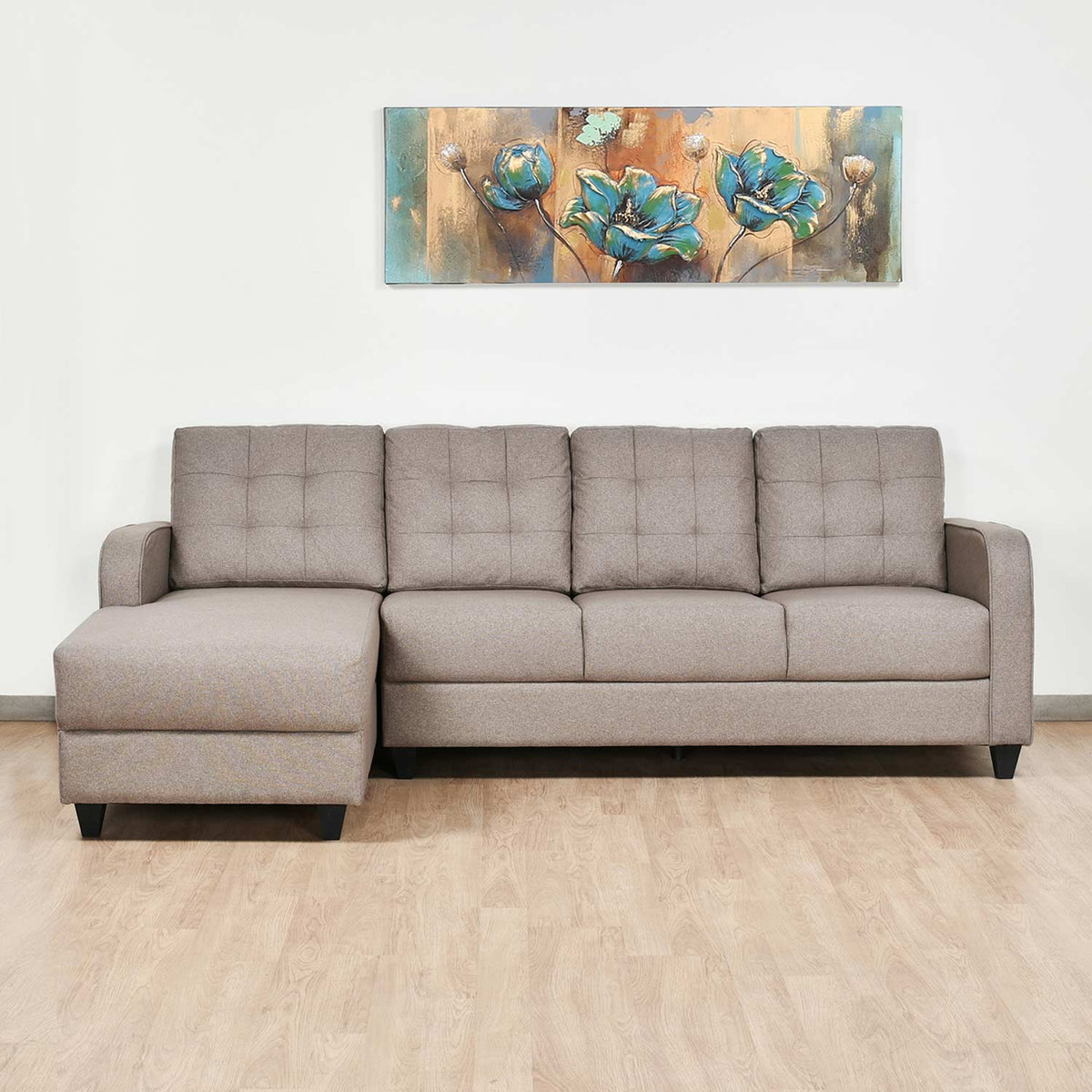 Nilkamal Protean Plus Lounger Right Hand Side Sofa (Brown) Nilkamal