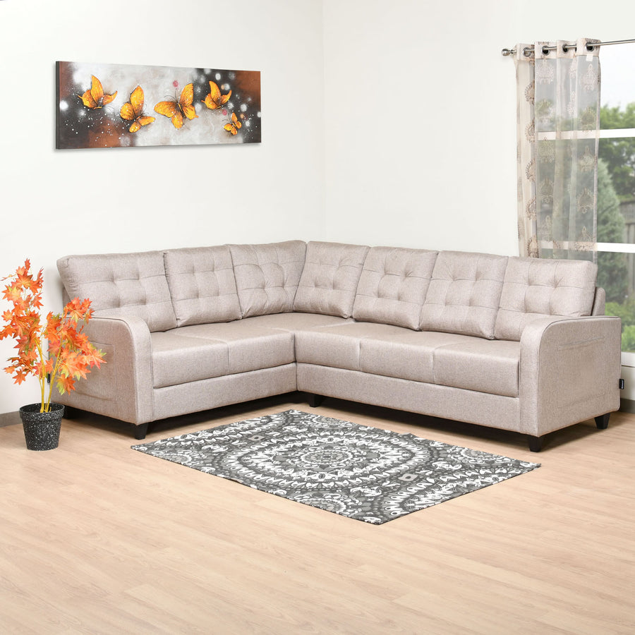 Nilkamal Protean Corner RH Sofa (Light Brown)