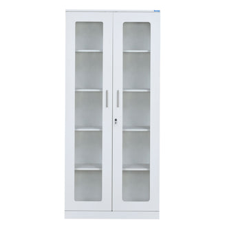 Nilkamal Rafel 2 Glass Door Wardrode (Textured White)