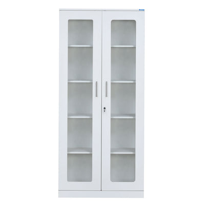 Nilkamal Rafel 2 Glass Door Wardrode (Textured White)