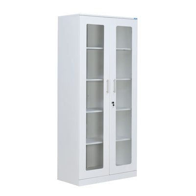 Nilkamal Rafel 2 Glass Door Wardrode (Textured White)