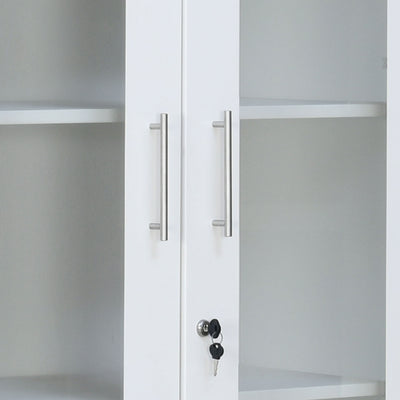 Nilkamal Rafel 2 Glass Door Wardrode (Textured White)