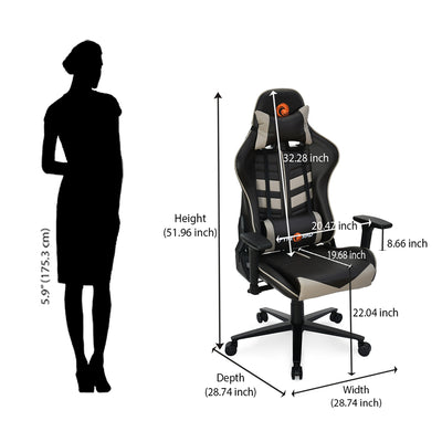 Nilkamal Fyrebird Razos Gaming Chair (Brown / Beige)