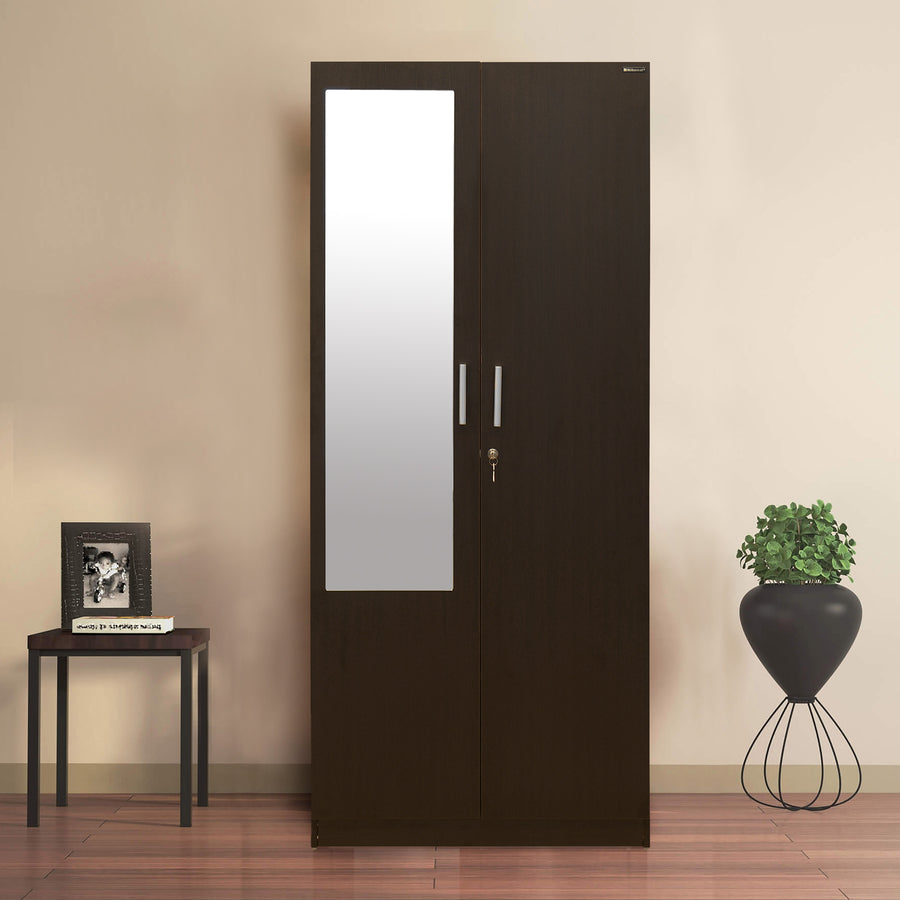 Nilkamal Reegan 2 Door Wardrobe with Mirror (Wenge)