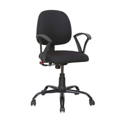 Nilkamal Remus Mid Back Fabric Chair (Black)