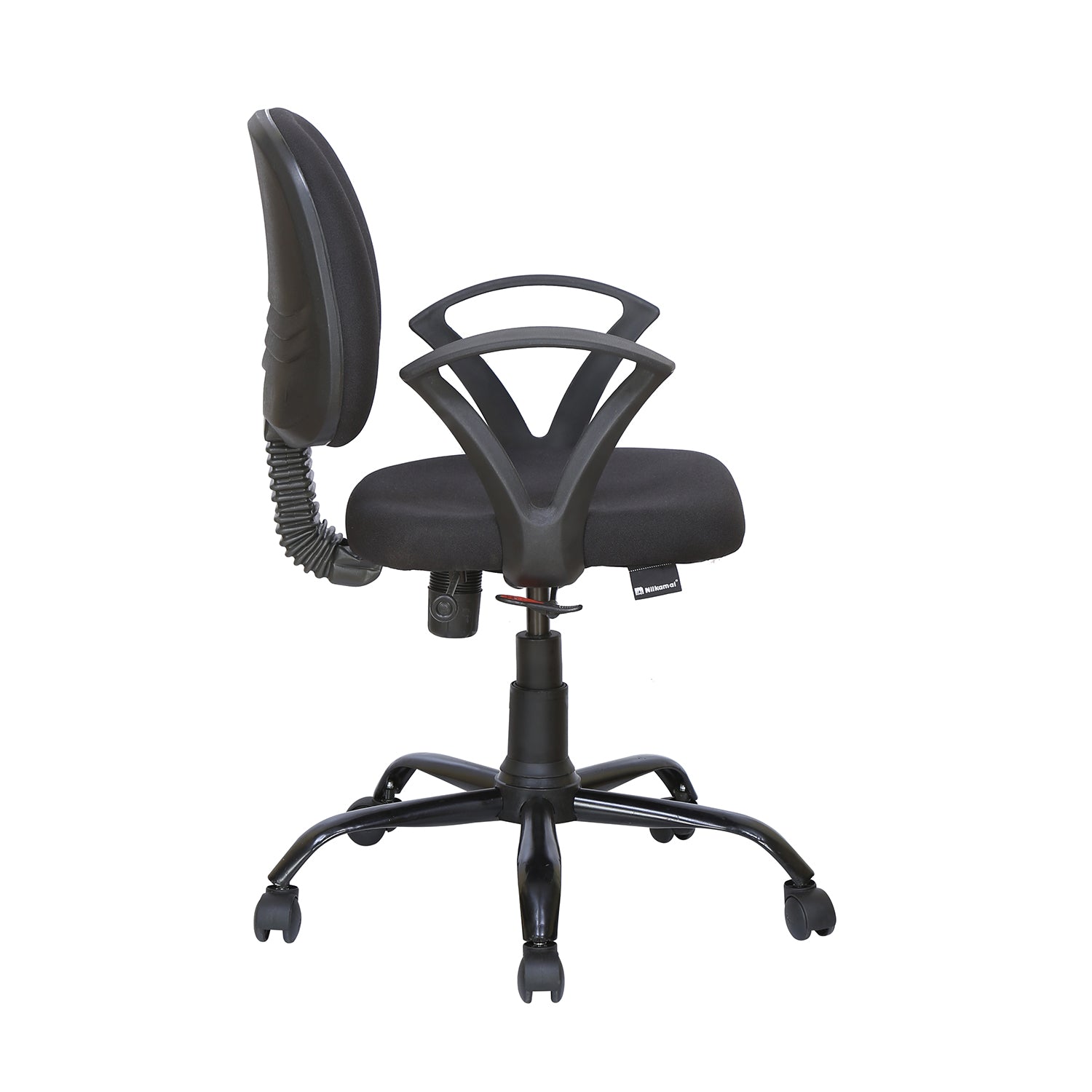 Nilkamal Remus Mid Back Fabric Chair (Black)