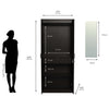 Nilkamal Riva 2 Door Wardrobe with Mirror (New Wenge)
