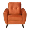 Nilkamal Rockingham Fabric 1 Seater Sofa (Rust Orange)