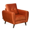 Nilkamal Rockingham Fabric 1 Seater Sofa (Rust Orange)