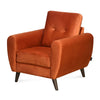 Nilkamal Rockingham Fabric 1 Seater Sofa (Rust Orange)