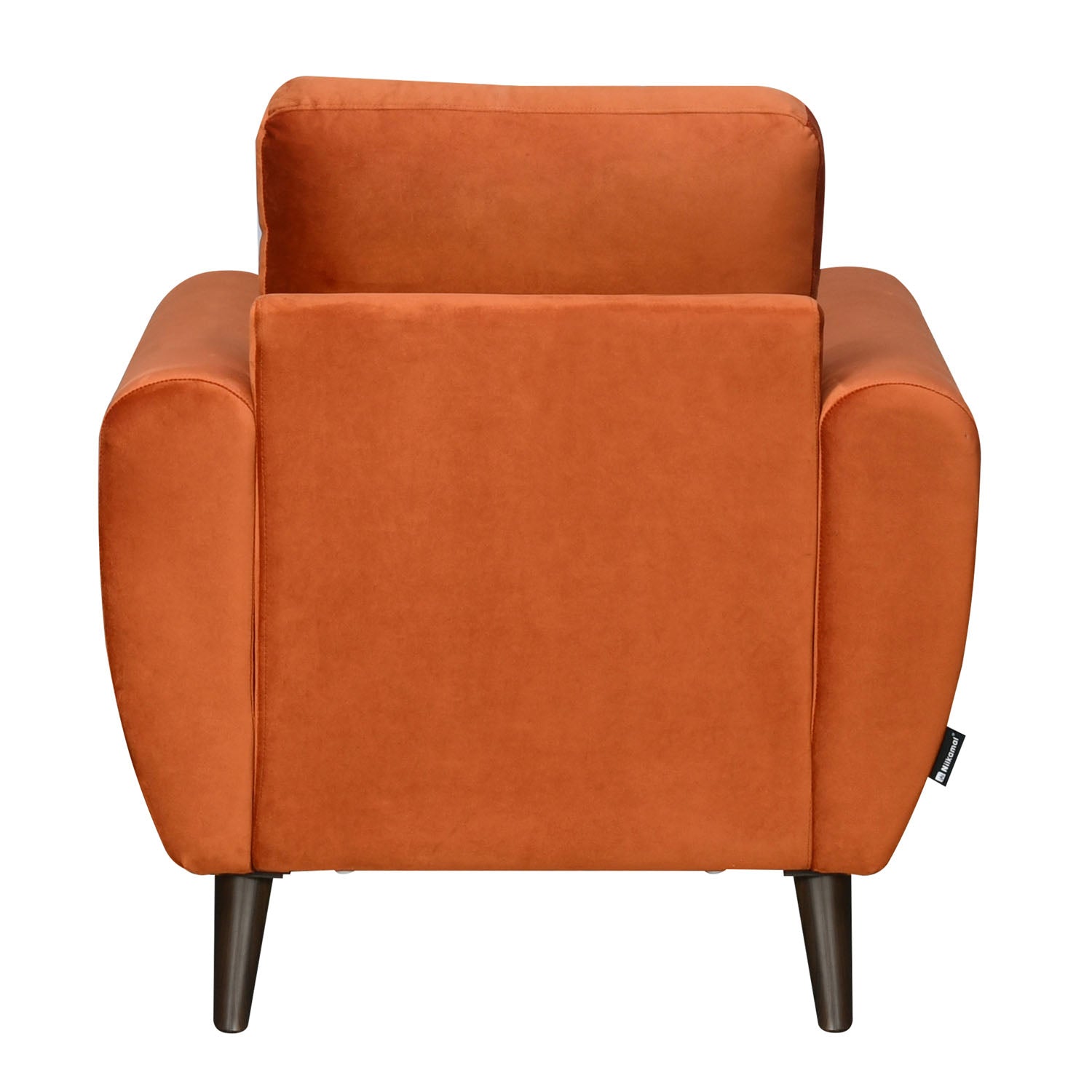Nilkamal Rockingham Fabric 1 Seater Sofa (Rust Orange)