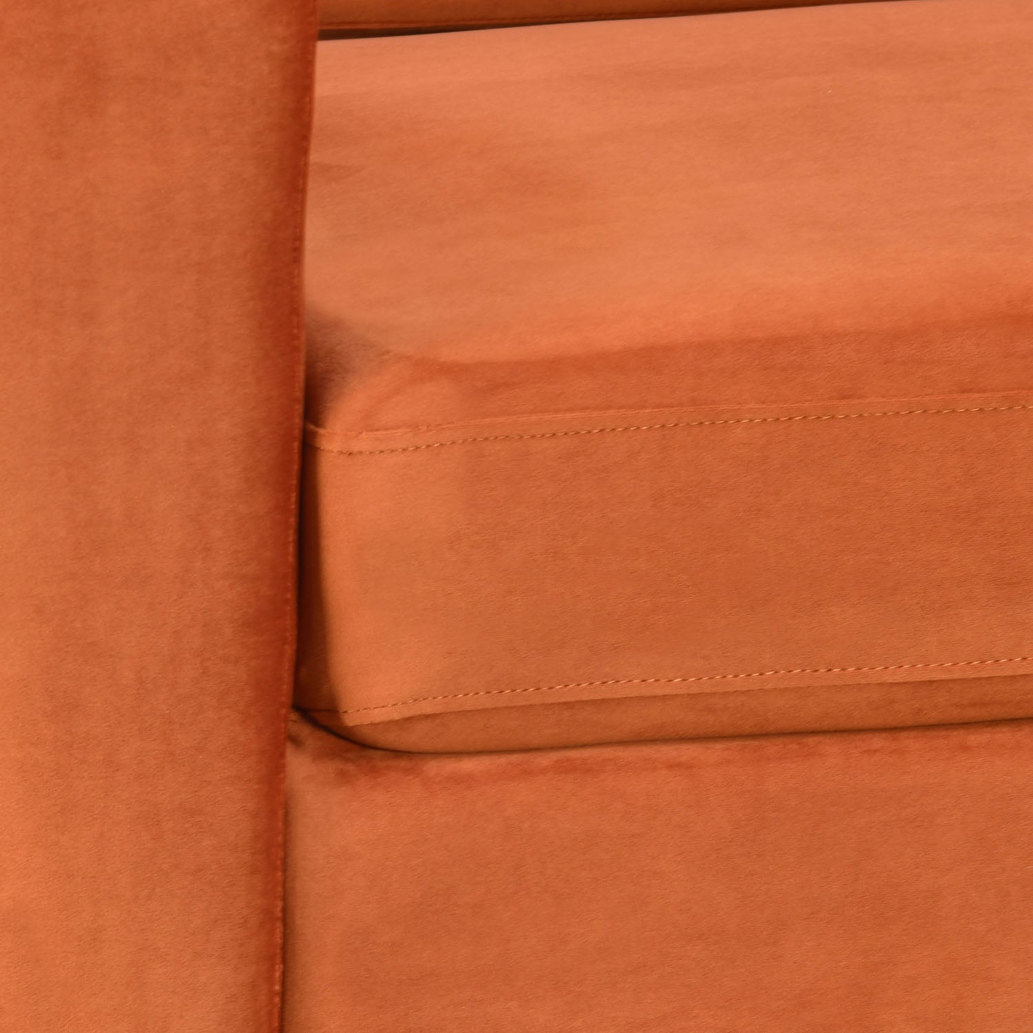 Nilkamal Rockingham Fabric 2 Seater Sofa (Rust Orange)
