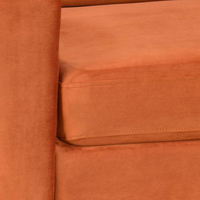 Nilkamal Rockingham Fabric 2 Seater Sofa (Rust Orange)