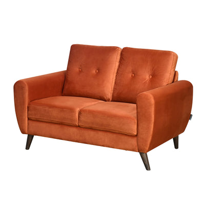 Nilkamal Rockingham Fabric 2 Seater Sofa (Rust Orange)