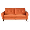 Nilkamal Rockingham Fabric 3 Seater Sofa (Rust Orange)