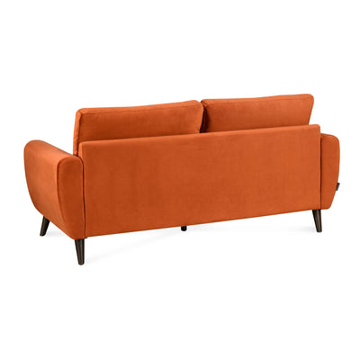 Nilkamal Rockingham Fabric 3 Seater Sofa (Rust Orange)