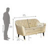 Nilkamal Roslin Fabric 2 Seater Sofa (Beige)