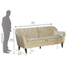 Nilkamal Roslin Fabric 3 Seater Sofa (Beige)