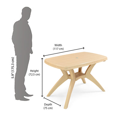 Nilkamal Shahenshah Kross 4 Seater Dining Set