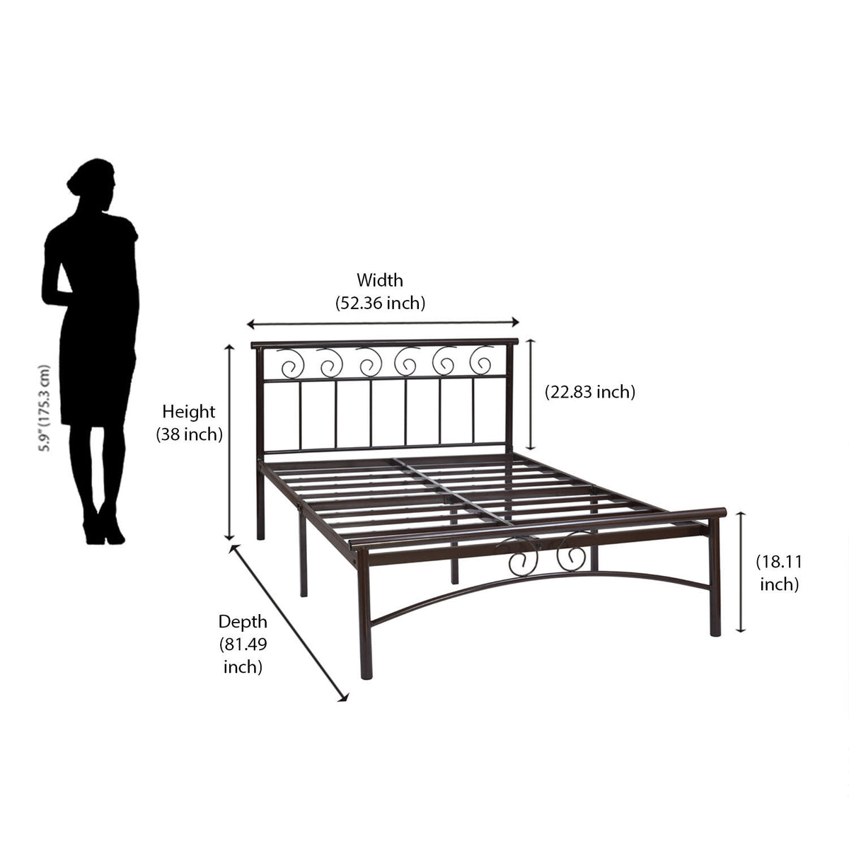 Nilkamal Sistema Prince Bed (Char Brown) Nilkamal Furniture