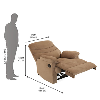 Nilkamal Skelton Recliner Dark Brown Nilkamal Furniture