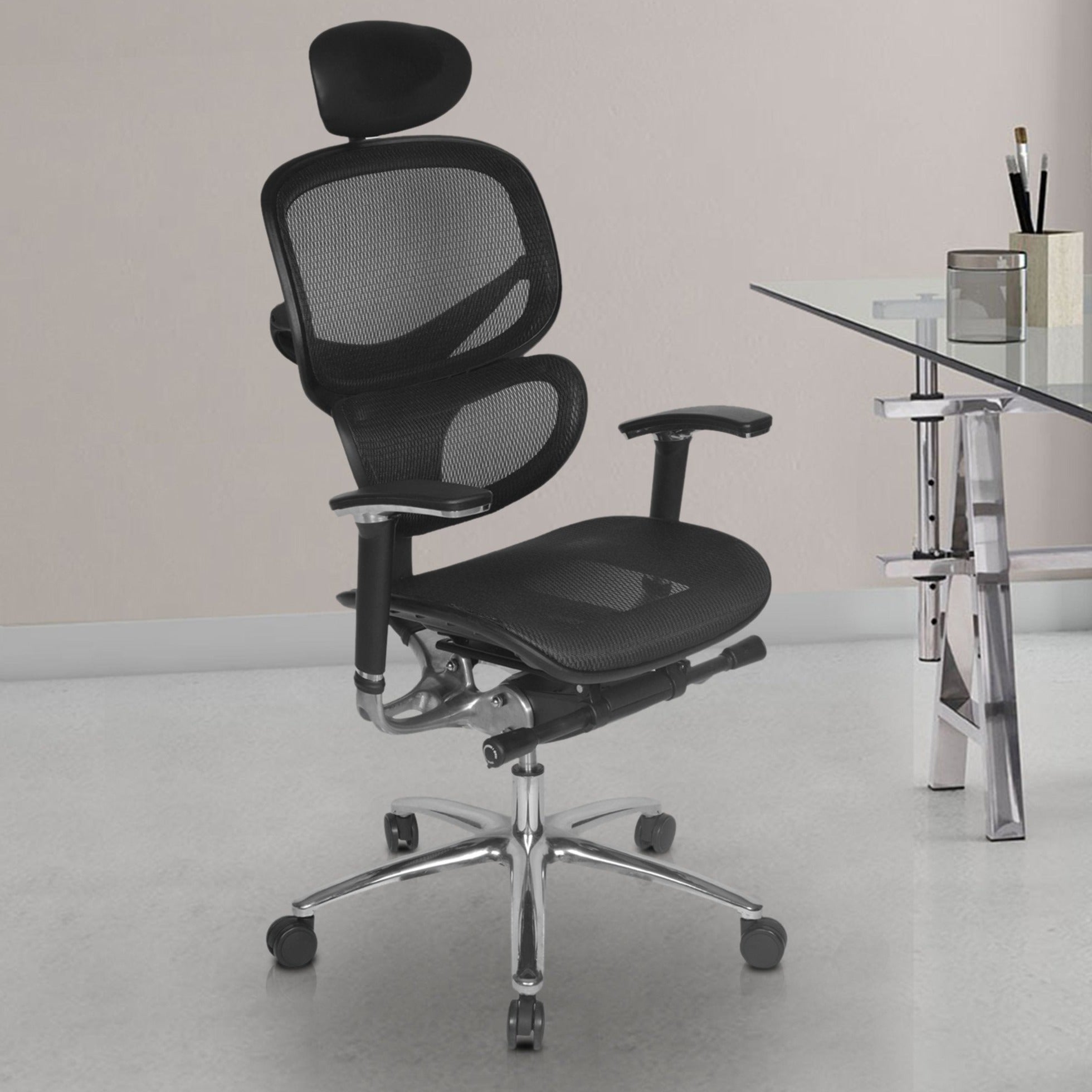 Nilkamal Sofia Mesh High Back Chair (Black) Nilkamal Furniture