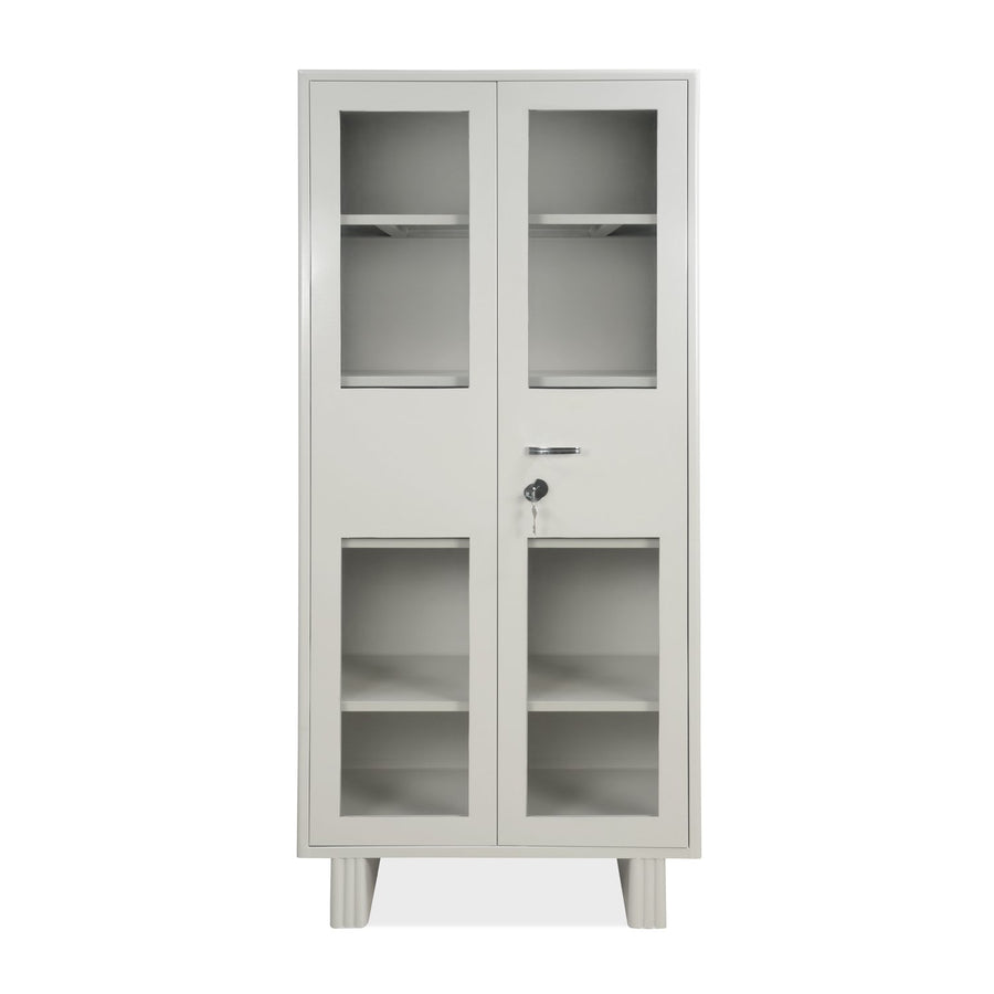 Nilkamal Squardro Glass Door Office Almirah (Grey)