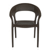 Nilkamal Club Plastic Arm Chair (Season Rust Brown) – Front View