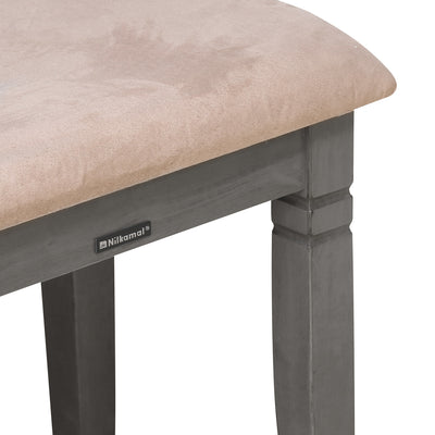 Nilkamal Stanfield 6 Seater Dining Set with Bench (Grey)