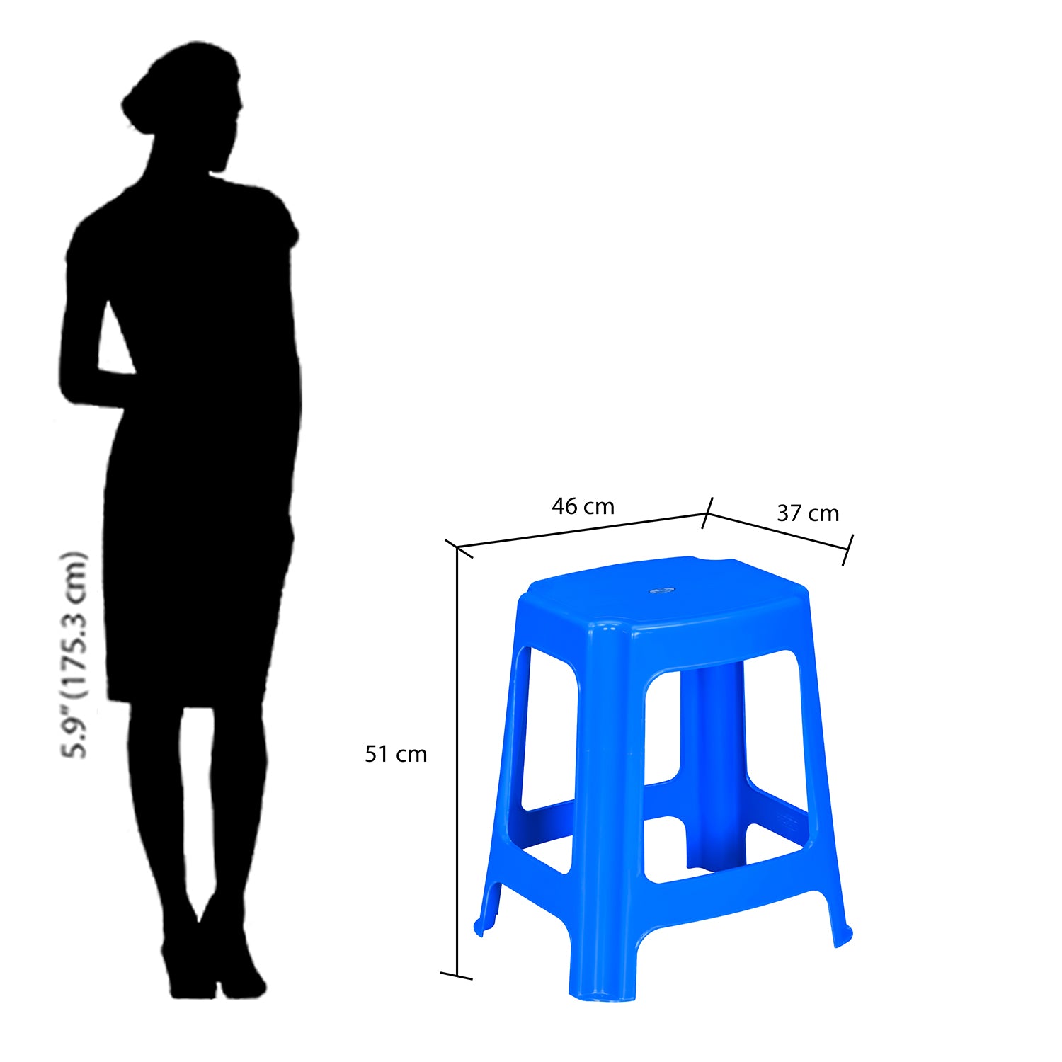 Nilkamal STL06 Plastic Stool