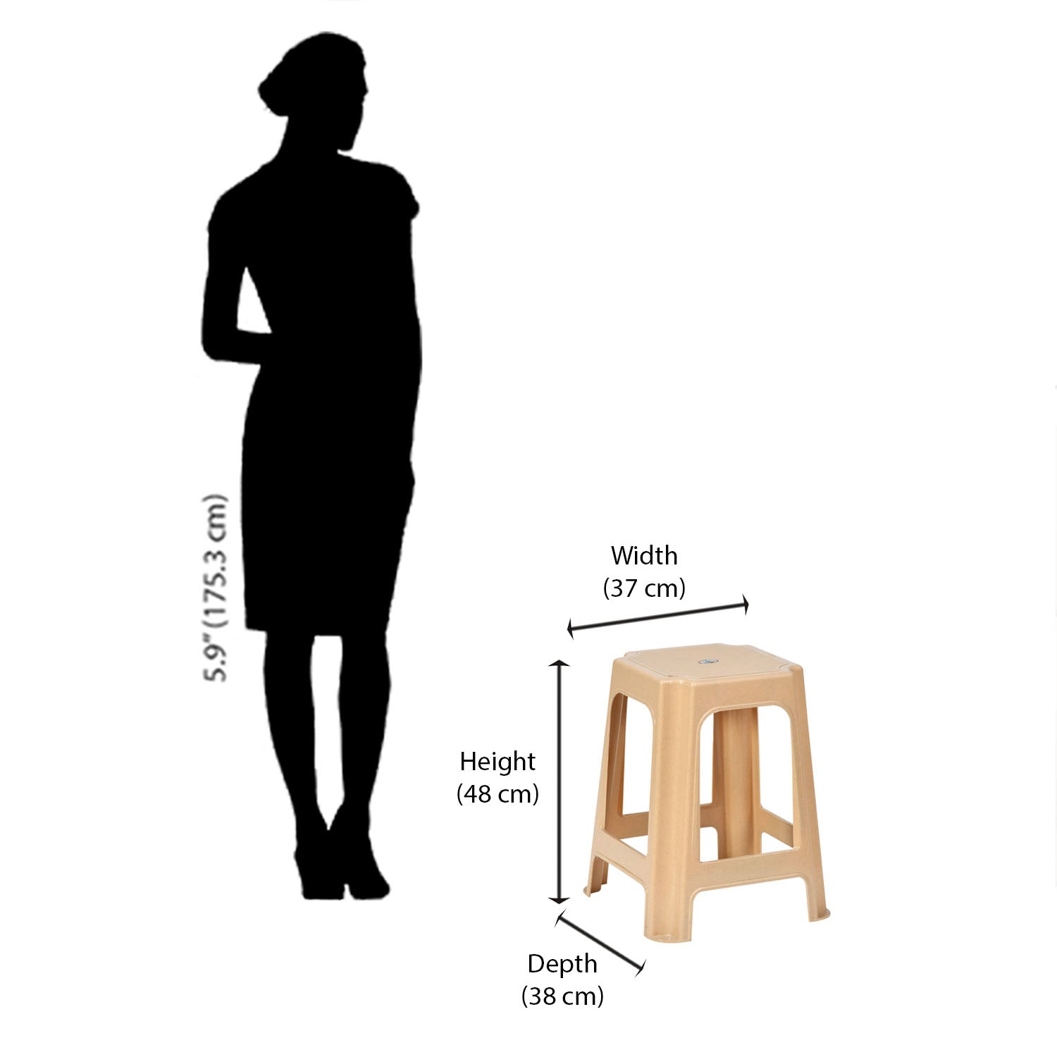 Nilkamal STL07 Plastic Stool