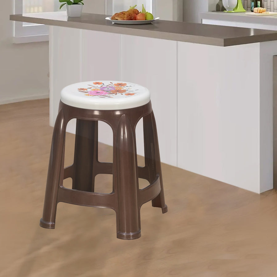 Nilkamal STL22 Floral Design Plastic Stool