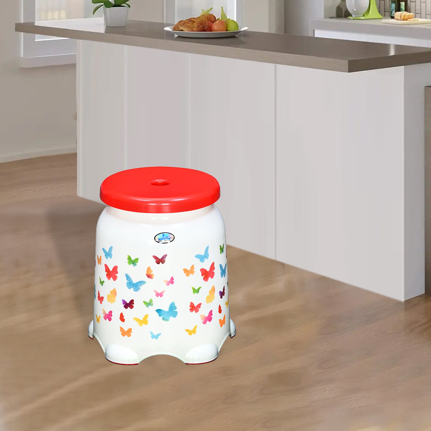 Butterfly Cream & Bright Red