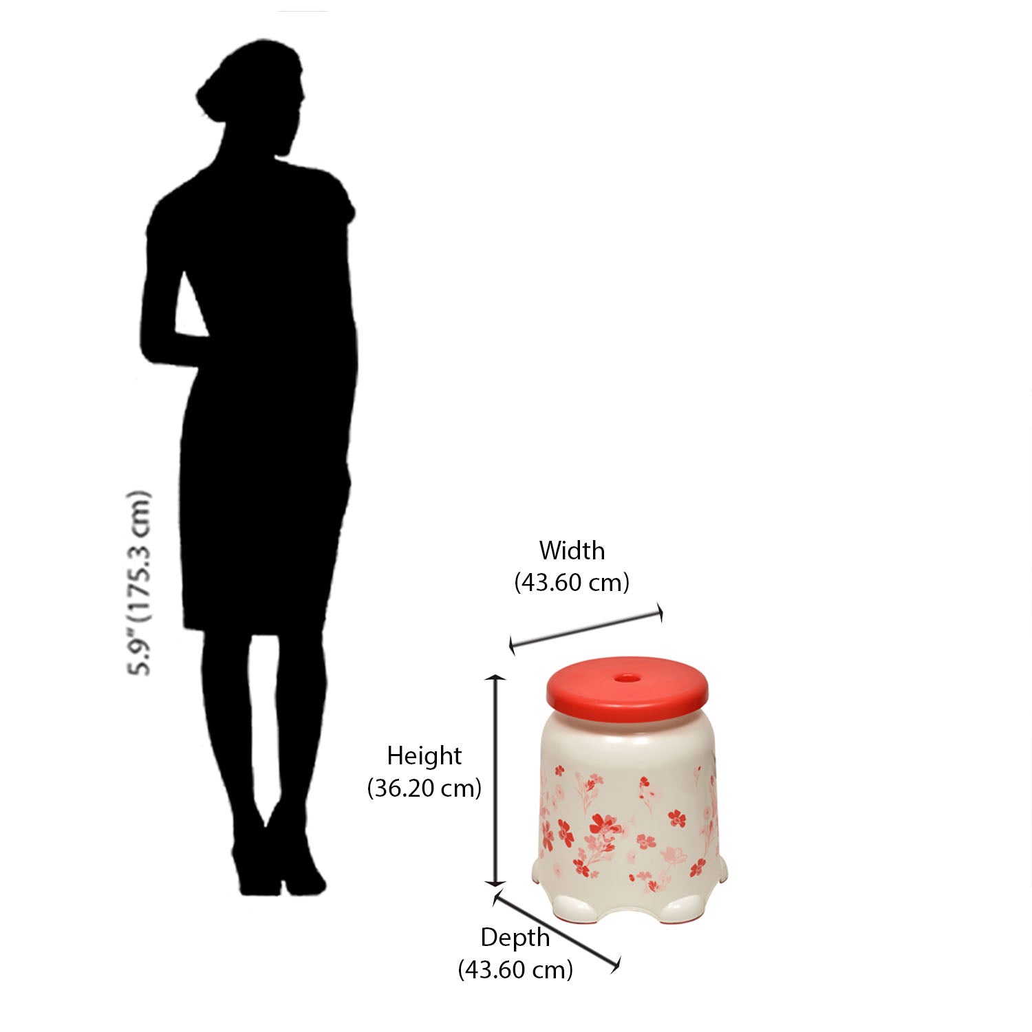 Nilkamal STL27F Plastic Stool