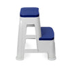 Nilkamal Step Stool 31 (Silk Grey /  Cobalt Blue)