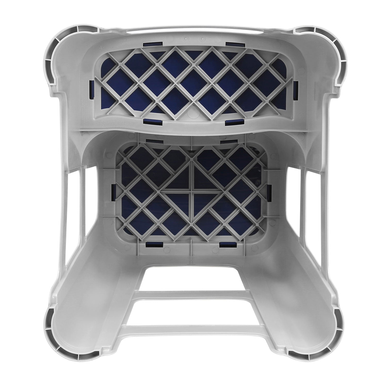Nilkamal Step Stool 31 (Silk Grey /  Cobalt Blue)
