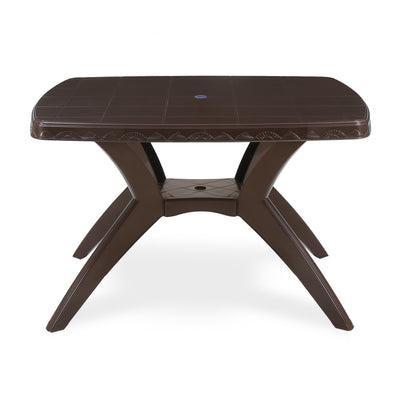 Nilkamal Shahenshah Kross legged Table Weather Brown Nilkamal