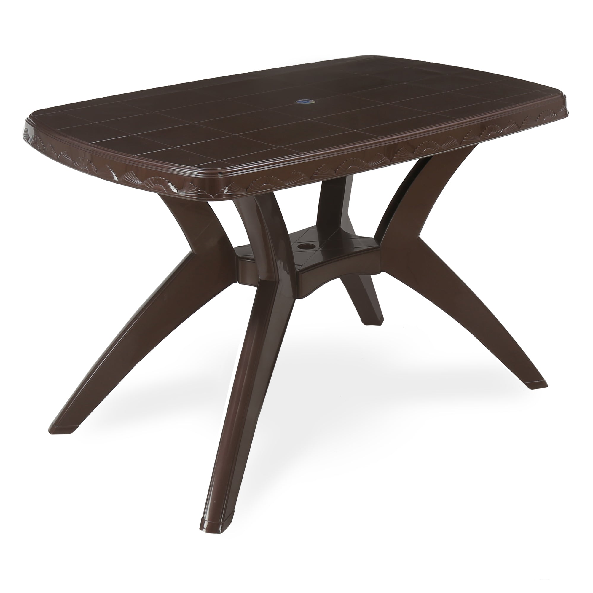 Nilkamal Shahenshah Kross legged Table (Weather Brown)