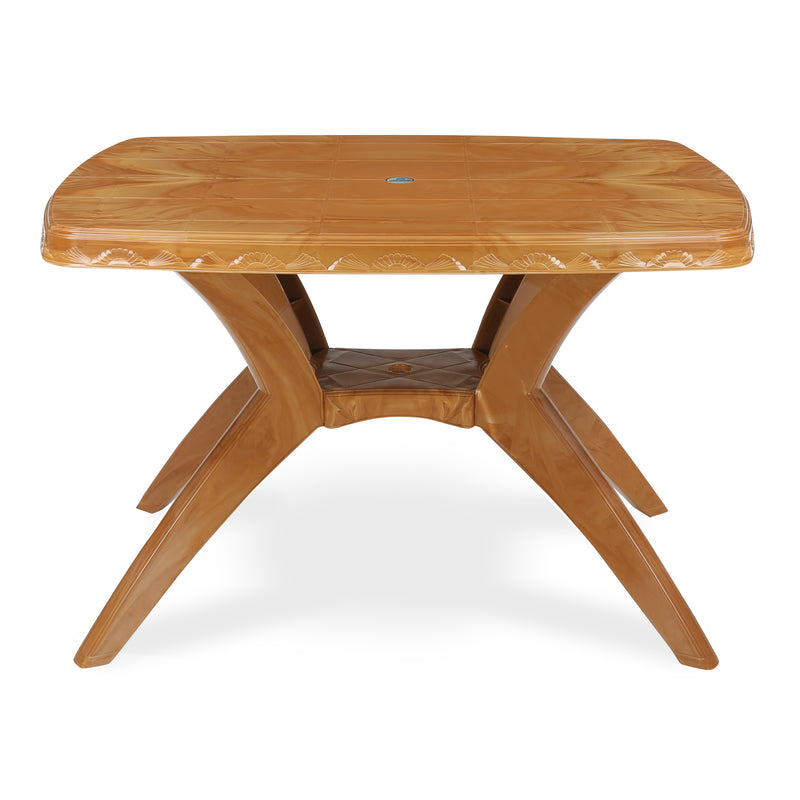 Nilkamal Shahenshah Kross Legged Table Pear Wood Nilkamal
