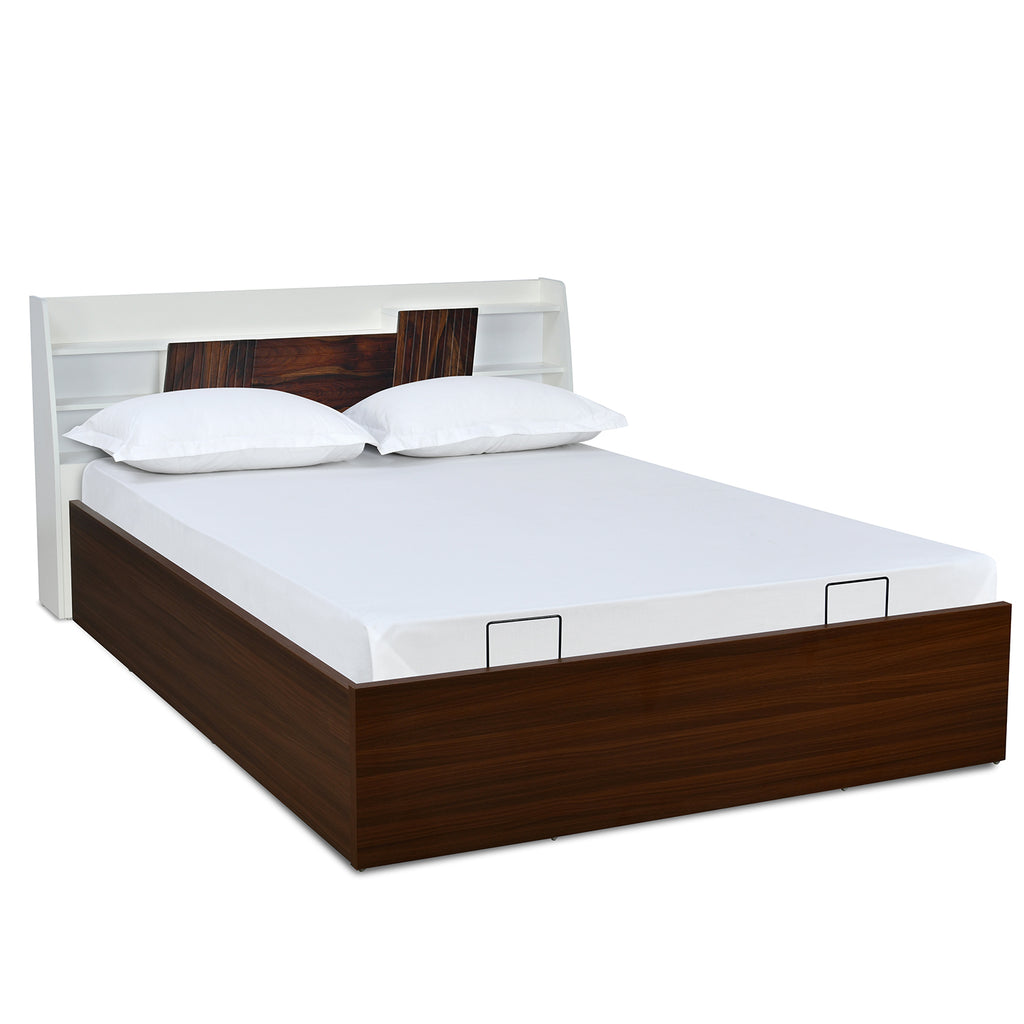 Nilkamal Slew Prime  Bed With Semi Hydraulic Storage (Walnut)