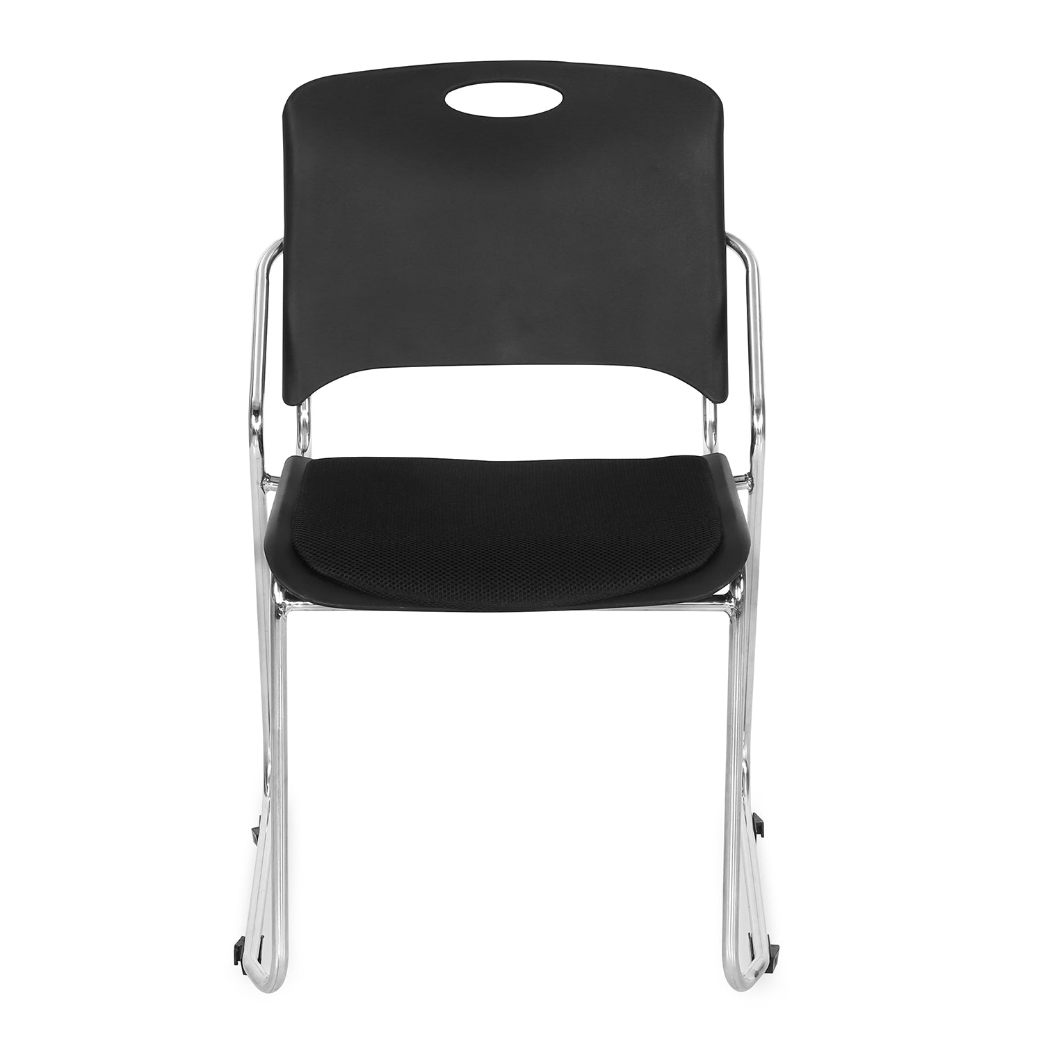Nilkamal Task Metal Visitor Chair (Black) Nilkamal Furniture
