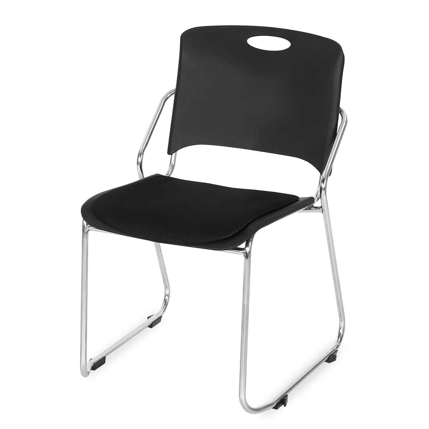 Nilkamal Task Metal Visitor Chair (Black) Nilkamal Furniture