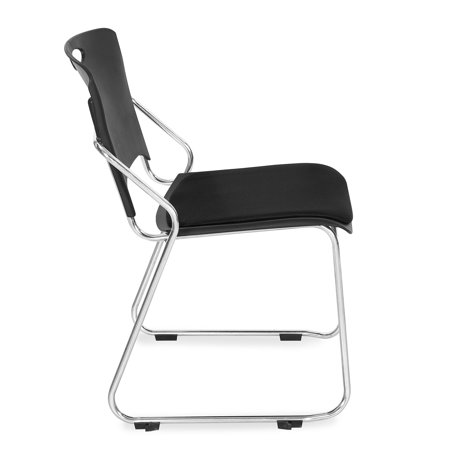 Nilkamal Task Metal Visitor Chair (Black) Nilkamal Furniture