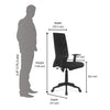 Nilkamal Thames High Back Mesh Chair (Black)
