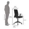 Nilkamal Thames Mid Mesh Back Chair (Black)