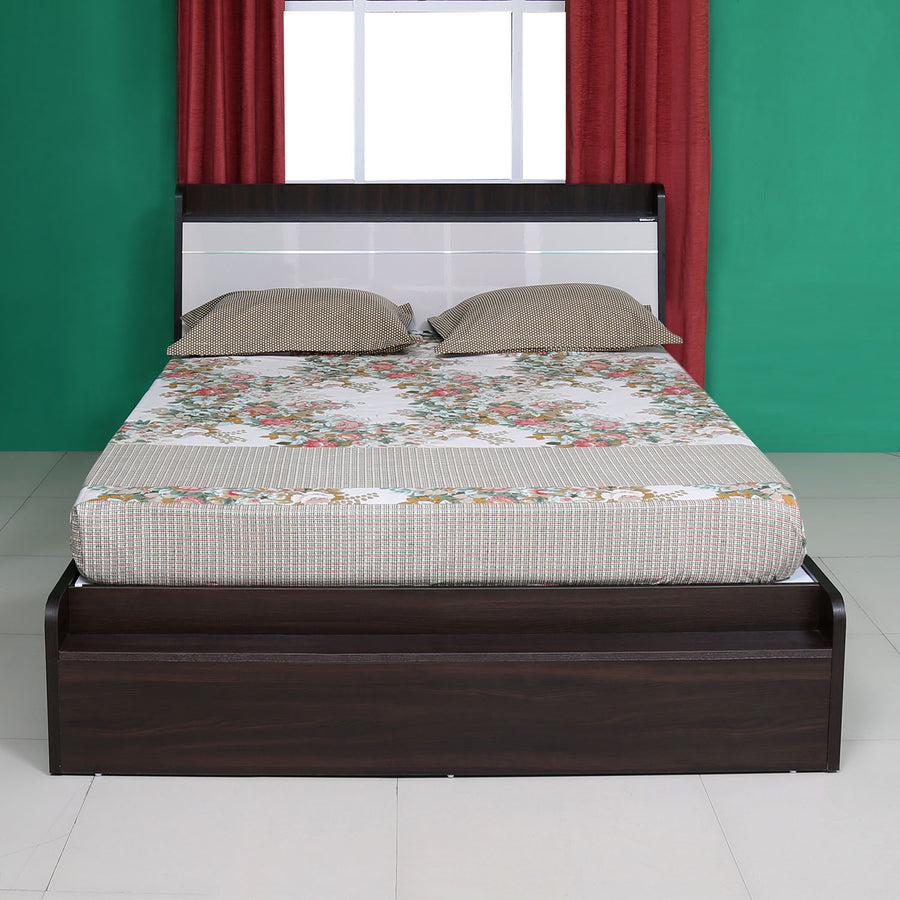 Nilkamal Toya King Bed (Oak / Walnut)