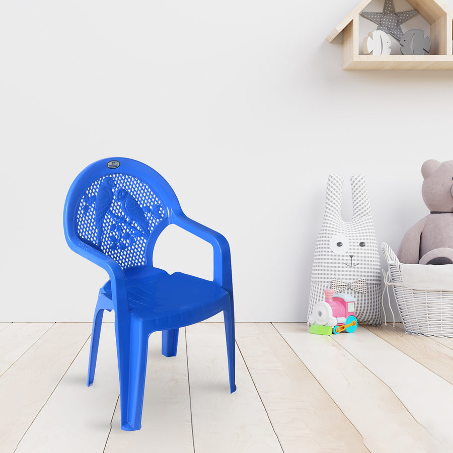 Nilkamal Toy CHR5015 Plastic Kids Arm Chair (Deep Blue)