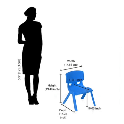 Nilkamal TOYCHR5260NW Plastic Baby Armless Chair