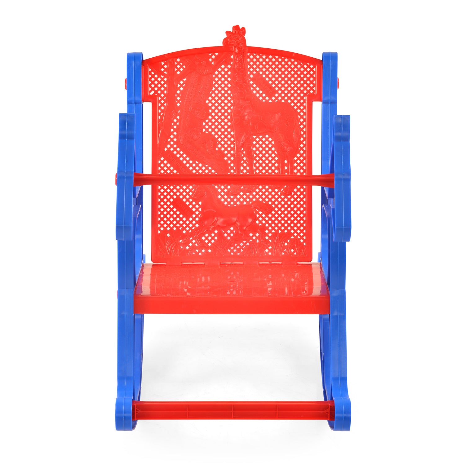 Nilkamal Toy Jungle Plastic Kids Arm Chair (Blue / Red)