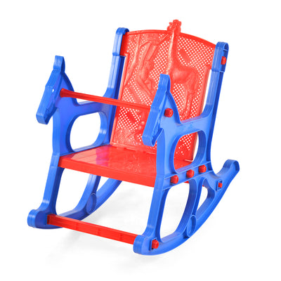 Nilkamal Toy Jungle Plastic Kids Arm Chair (Blue / Red)